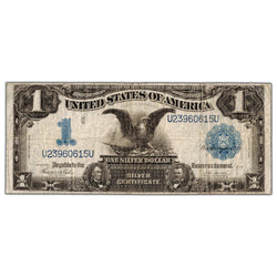 United States 1899 $1 "Black Eagle" Silver Certificate Note - Fine+