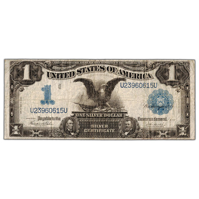 United States 1899 $1 "Black Eagle" Silver Certificate Note - Fine+