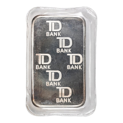 SOLD Johnson Matthey JM TD Bank 5oz .999 Fine Silver Bar - Sealed