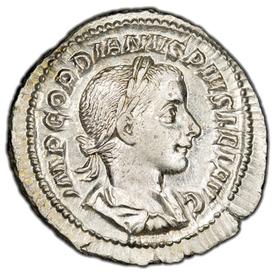 SOLD Ancient Rome Imperial AD 241-3 Gordian III AR Denarius RIC 113