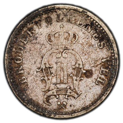Norway 1888 10 Ore Silver Coin KM #350