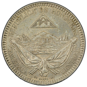 SOLD Honduras 1870-A 1 One Real Coin KM #33 - AU