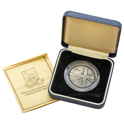 Falkland Islands 1982 50 Pence Sterling Silver Proof Coin - Liberation 14th June
