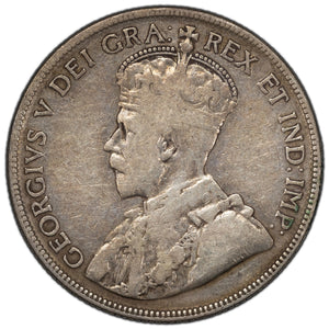 SOLD Canada 1936 50 Cents Half Dollar Silver Coin - VG/F