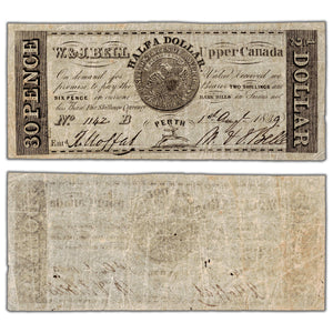 W. & J. Bell 1839 $1/2 Half A Dollar Note ON #10-10-10b - VF