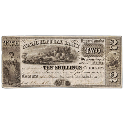 Agricultural Bank 1835 $2 Chartered Note #20-12-02-06 - F/VF