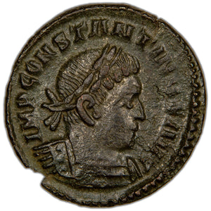 Ancient Rome AD 313-4 Constantine I AE Follis Coin RIC #10 3.22g