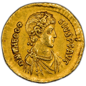 Ancient Rome AD 388-392 Theodosius I AV Solidus Gold Coin RIC 71b.1