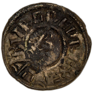 Anglo-Saxon 852-874 Burgred 1d One Penny Hammered Silver Con SCBC 940a 1.21g