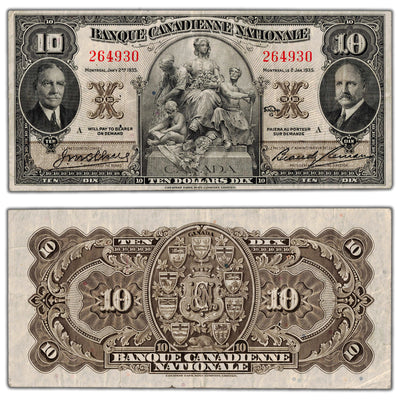 Banque Canadienne Nationale 1935 $10 Chartered Note #85-14-04 - VF