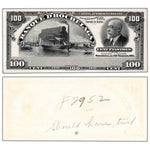 Banque D'Hochelaga 1911 one hundred dollar black and white face proof, inventory bh996, stacked view showing both front and back proof sides, graded Uncirculated condition.
