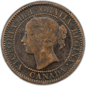 Canada 1858 One Large Cent Coin First Year of Issue!  - VG/F