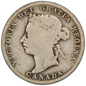 Canada 1891 25 Cents Quarter Silver Coin - Good