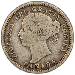 SOLD Canada 1892 Obverse #5 10 Cents Dime Silver Coin - VG/F