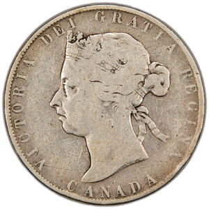 Canada 1901 50 Cents Half Dollar Silver Coin - Very Good