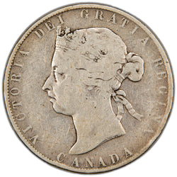 Canada 1901 50 Cents Half Dollar Silver Coin - Very Good
