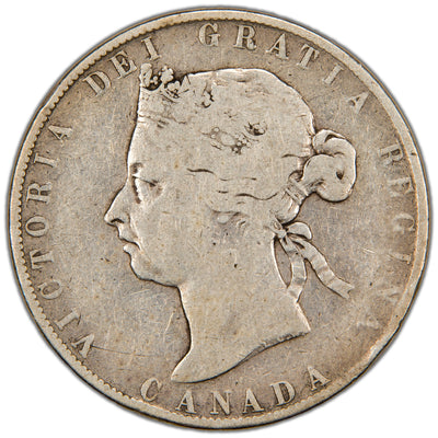 Canada 1901 50 Cents Half Dollar Silver Coin - Very Good