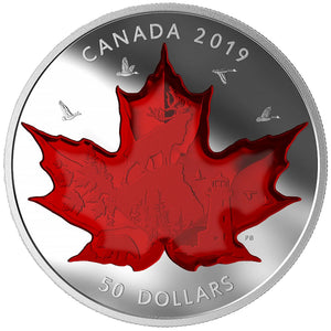 Canada 2019 $50 Celebrating Canada's Icons .9999 Fine Silver Coin (missing sleeve)