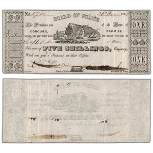 Cobourg Board of Police 1848 $1 Note MU-4 - VF/EF
