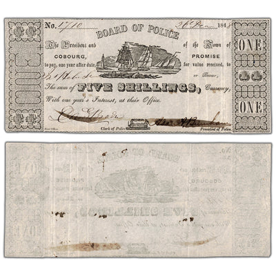 Cobourg Board of Police 1848 $1 Note MU-4 - VF/EF