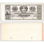 Commercial Bank of New Brunswick 1800s two pounds face proof note, catalog 180-10-04P, inventory cnbp60, stacked view showing both front and back proof sides.