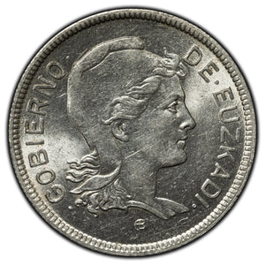SOLD Spain Euzkadi 1937 2 Pesetas KM #2