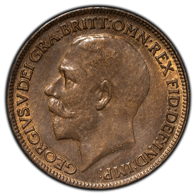 SOLD Great Britain 1924 Farthing Coin KM #808.2