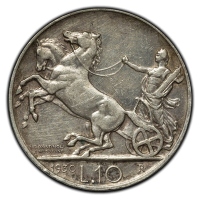 SOLD Italy 1930 R 10 Lire Silver Coin KM #68.1