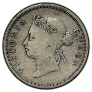 SOLD Straits Settlements 1898 50 Cents Silver Coin KM #13