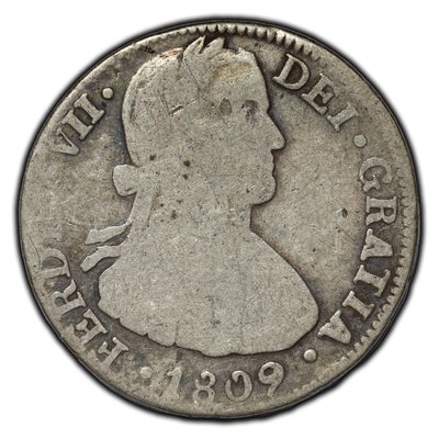 SOLD Mexico 1809 2 Reales Silver Coin KM #92
