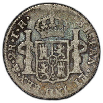 SOLD Mexico 1809 2 Reales Silver Coin KM #92