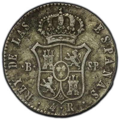 Spain 1823 SP 4 Reales Silver Coin KM #562.1