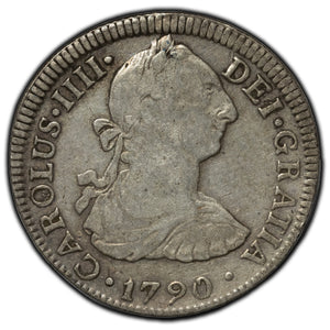 SOLD Mexico 1790 FM 2 Reales Silver Coin KM #90