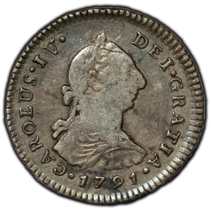 SOLD Peru 1791 IJ 1 Real Silver Coin KM #84