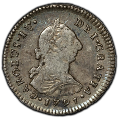 SOLD Peru 1791 IJ 1 Real Silver Coin KM #84