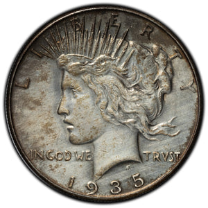 SOLD United States 1935 $1 Peace Dollar Silver Coin - Cleaned