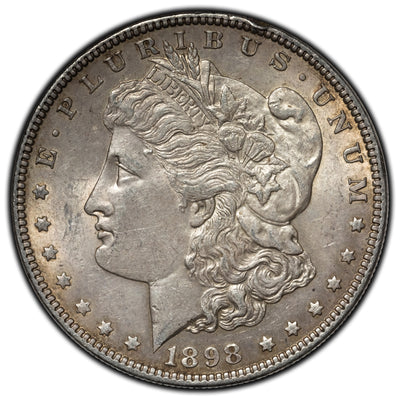 SOLD United States 1898 $1 Morgan Dollar Silver Coin - Rim Nick