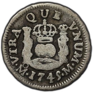 SOLD Mexico 1745 1/2 Real Silver Coin KM #66