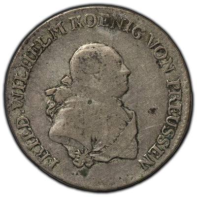 SOLD Germany Prussia 1788 B 1/3 Thaler Silver Coin KM #344
