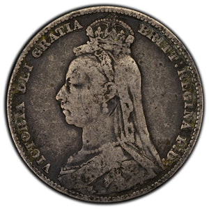 SOLD Great Britain 1890 1 One Shilling Silver Coin