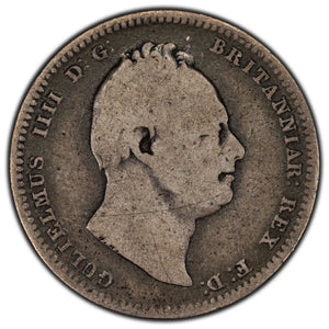 SOLD Great Britain 1834 1 One Shilling Silver Coin