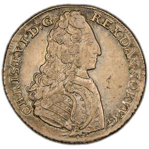 Denmark 1731 Copenhagen 24 Skilling Dansk Silver Coin