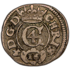 Denmark 1623 Gluckstadt 3 Skilling Lybsk Silver Coin H-170