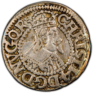 Denmark 1641 Gluckstadt 3 Skilling Lybsk Silver Coin H-176A