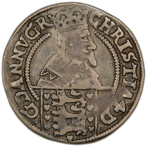 Denmark 1642 Gluckstadt 8 Skilling Lybsk Silver Coin H-175