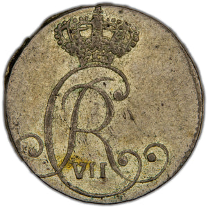 Denmark 1802 Kongsberg 2 Skilling Silver Coin H-18A