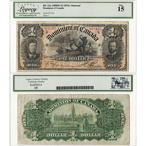 $1 1898 Dominion of Canada Note Boville ONE's Outward Series M DC-13c - Legacy F-15