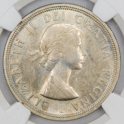 Canada 1955 Arnprior w/ Die Break $1 Silver Dollar Coin - NGC MS-63