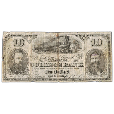 SOLD Eaton's Actual Business College Bank ND $10 Note NB #375-10 - St. John & Halifax
