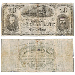 SOLD Eaton's Actual Business College Bank ND $10 Note NB #375-10 - St. John & Halifax